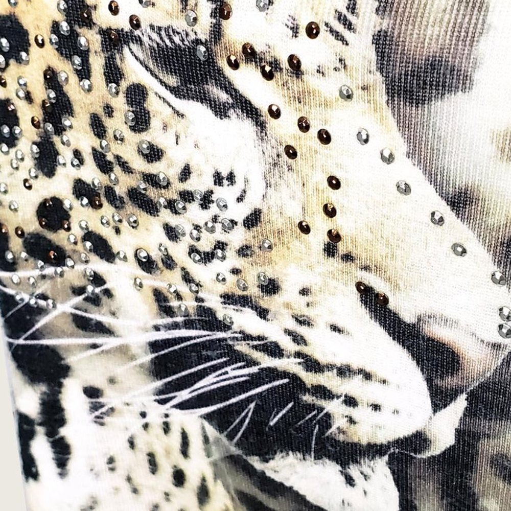 ** JM Collection Leopard Print Top with Tacking​ - Picture 3 of 8